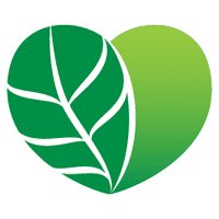 Copenhagen VegFest: Green leaf heart logo design