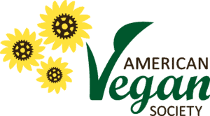 American Vegan Society logo with sunflowers