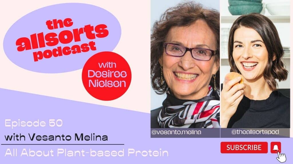 Hosts discuss plant-based protein sources on The Allsorts Podcast episode 50.
